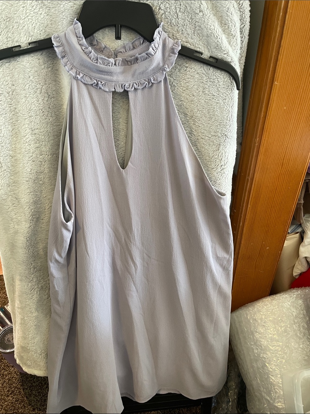 Mary & Mabel Light Lavender Ruffle Halter Camisole